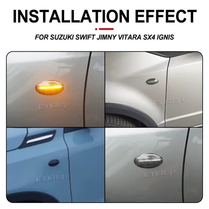 2 pièces clignotant dynamique LED répéteur de clignotant lumière séquentielle clignotant feu de posi