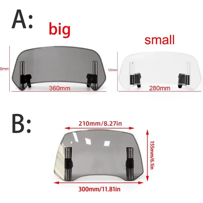 Extension de pare-brise de moto, déflecteur de becquet réglable pour Honda NC750X NC750S NC700X X-AD