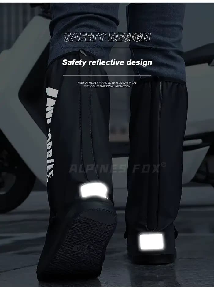 Bottes de pluie à Tube haut pour moto, imperméables, réfléchissantes, antidérapantes, accessoires de