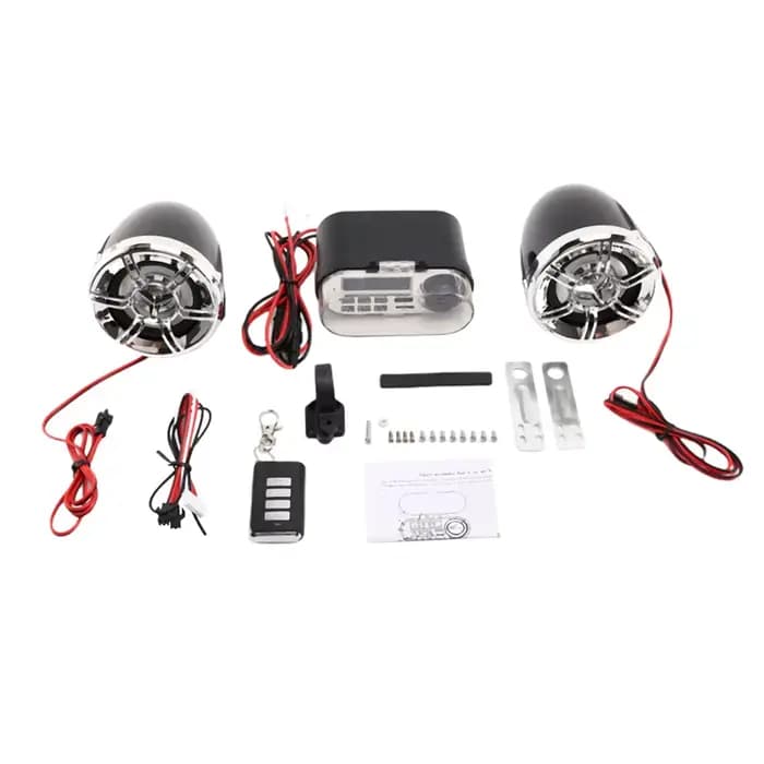 Système audio étanche pour moto, kit de lecteur de musique MP3, haut-parleur stéréo, radio FM, Bluet