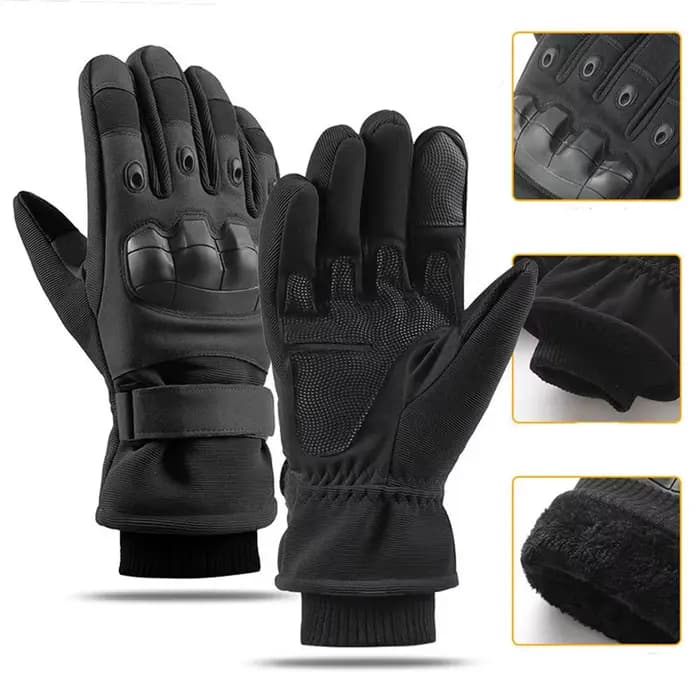Gants de moto résistants au froid d'hiver gant militaire doigt complet Sport de plein air Guantes Pa