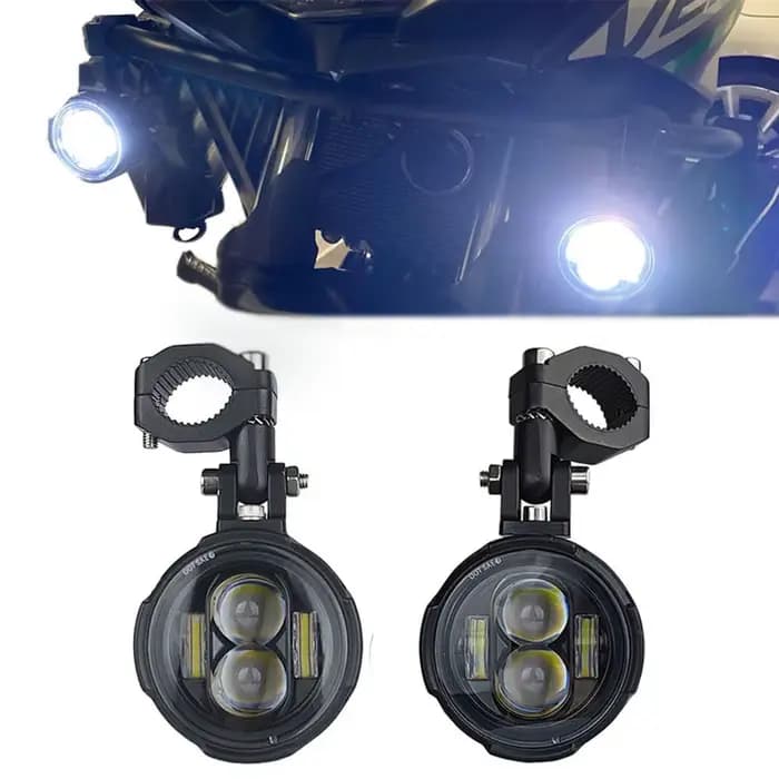 Phare antibrouillard auxiliaire LED universel pour voiture et moto, lampe de conduite, budgétaire de