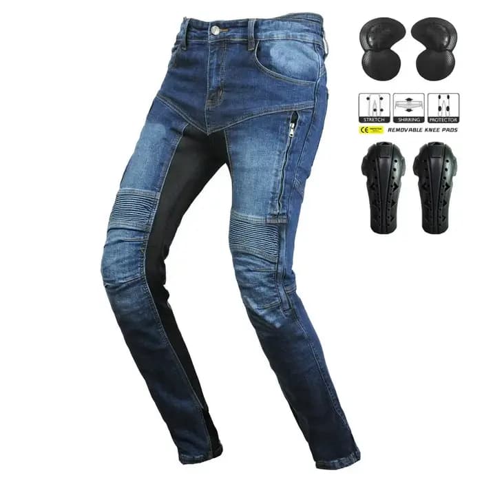 Jean de moto respirant taille haute, pantalon d'équitation, jean de Motocross avec équipement de pro