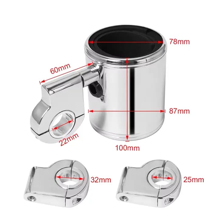 Porte-gobelet réglable pour moto ABS, guidon, bouteille de boisson 22mm-32mm pour Harley Touring Roa