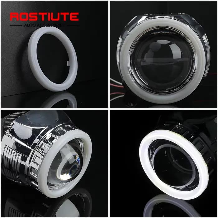 2 phares LED en coton avec yeux d'ange, 60/70/80/90/100MM, pour voiture, moto, ATV