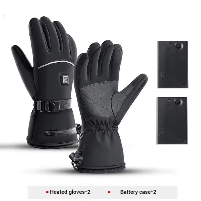 Gants chauffants électriques pour moto, gants chauffants d'hiver, chauds, imperméables, avec étui po