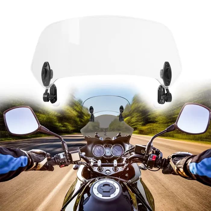 Extension de pare-brise pour tous les modèles de moto, déflecteur de pare-brise à pince réglable ada