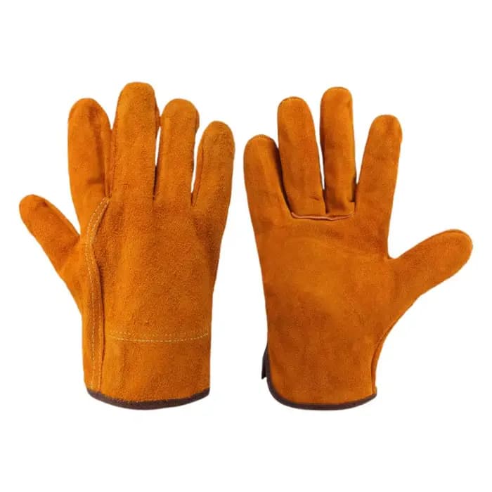 Gants de travail en cuir de vache souple pour hommes, pour conducteur, chasse, conduite, ferme, jard