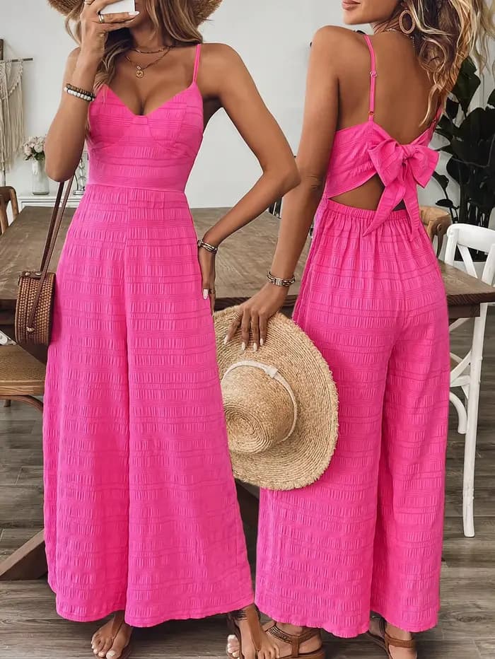 2025 Style Simple combinaison combinaisons pour femme jambe large vêtements pour femmes décontracté 