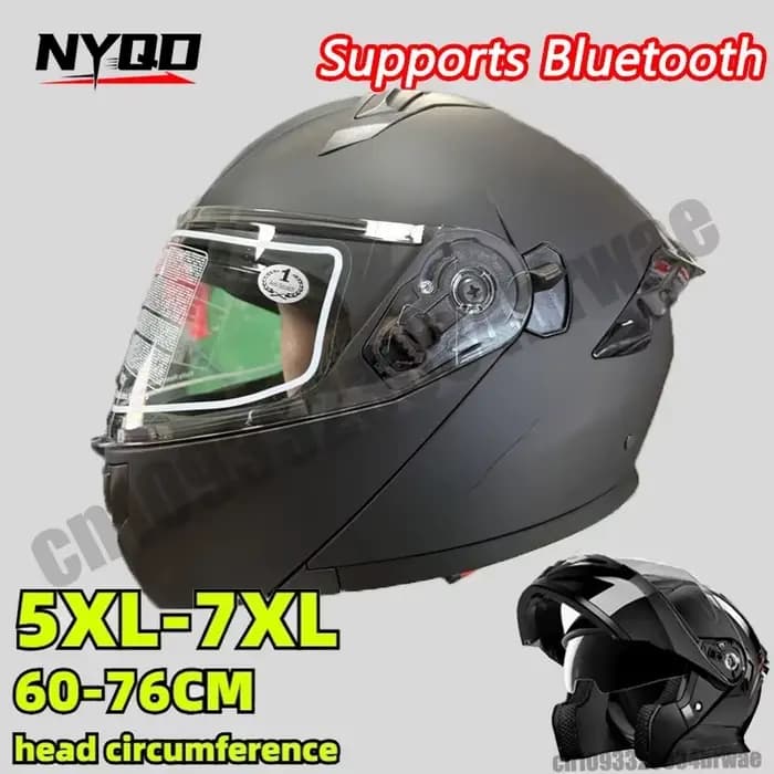 Casque rabattable 5XL 6XL 7XL casque de moto pour hommes Double lentille véhicule électrique casque 