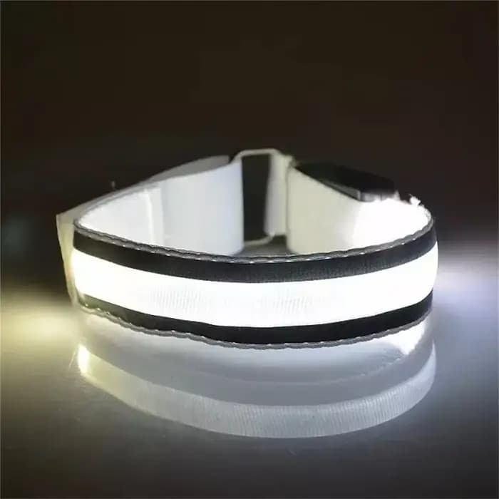 Bande lumineuse réfléchissante LED, bracelet de sécurité pour la course nocturne et le cyclisme, cei