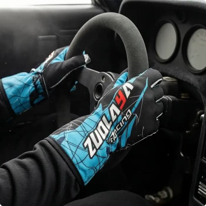 Gants de karting à manchette élastique, gants de conduite à doigts entiers, accessoire sportif, impr