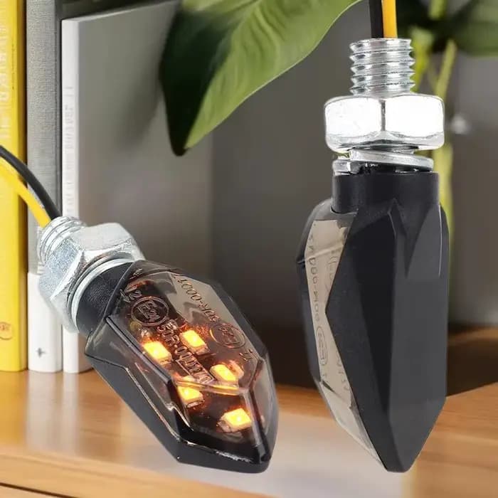 Indicateur LED ambre : super lumineux, pour motos, mini clignotant universel