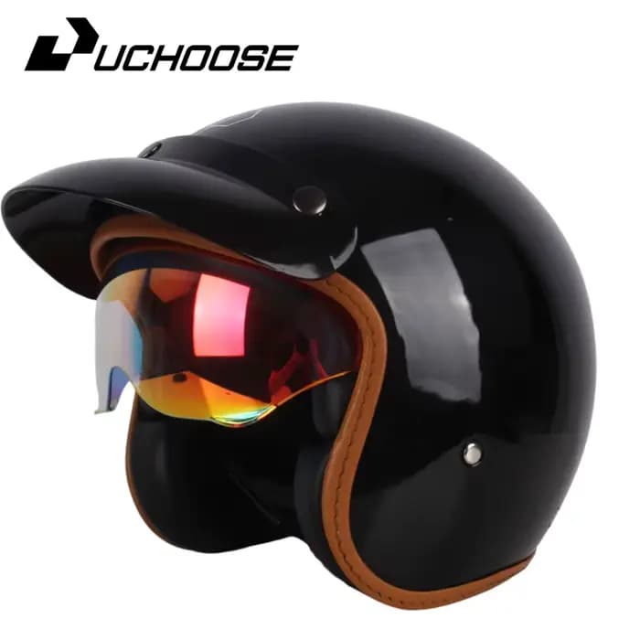 Casque de moto rétro certifié DOT Open Face pour hommes, accessoires de moto, 73Inboulon t