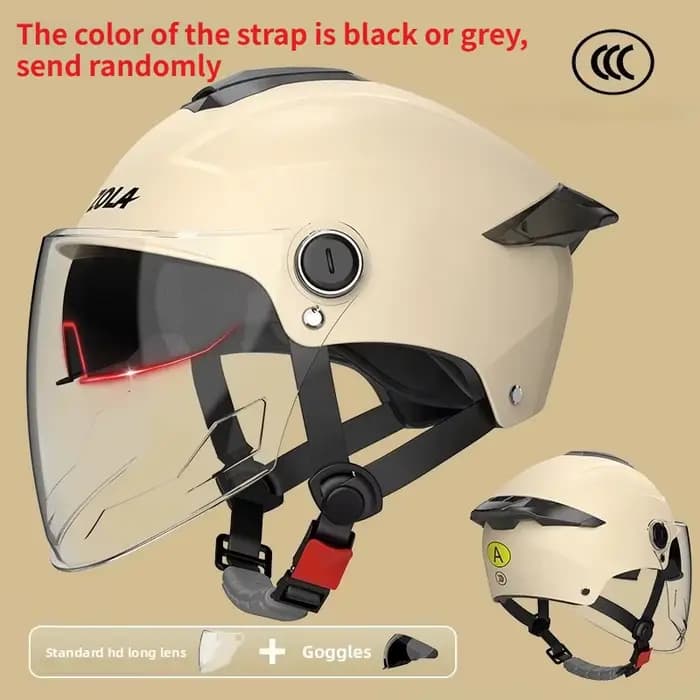 Casque de moto électrique à Double lentille, demi-casque de vélo électrique, Protection solaire d'ét