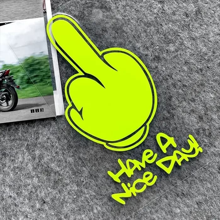 Avoir une bonne journée! Autocollants de coffre de casque de Moto, accessoires de réflecteur, autoco