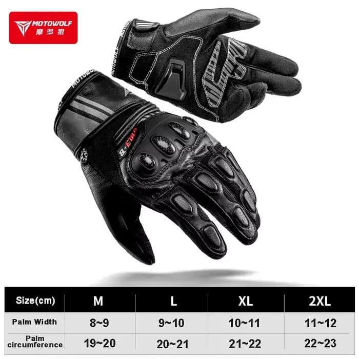 Gants de moto pour hommes, gants de course à vélo, gants en cuir à doigts entiers pour moto, guantes