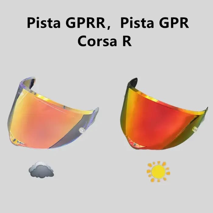 Lentilles photochromiques pour casque rouge, lentille de protection pour AGV, PMust, GP, RR, Corsa R
