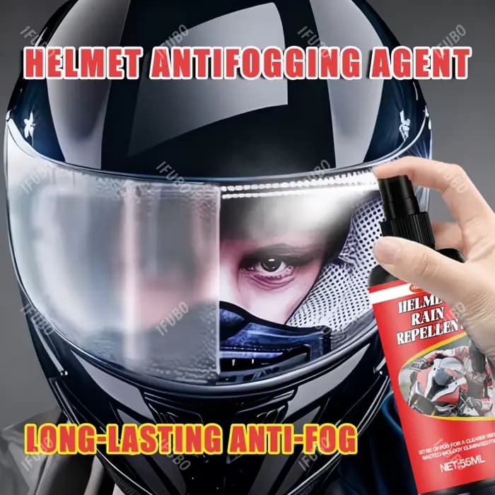 Spray antibuée pour casque longue durée : hydrofuge, vision HD pour lunettes de moto/vélo électrique