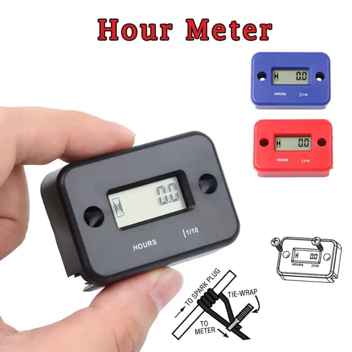 Mini tachymètre avec écran LCD, compteur horaire étanche pour moteur, pour vélo, moto, ATV, bateau, 