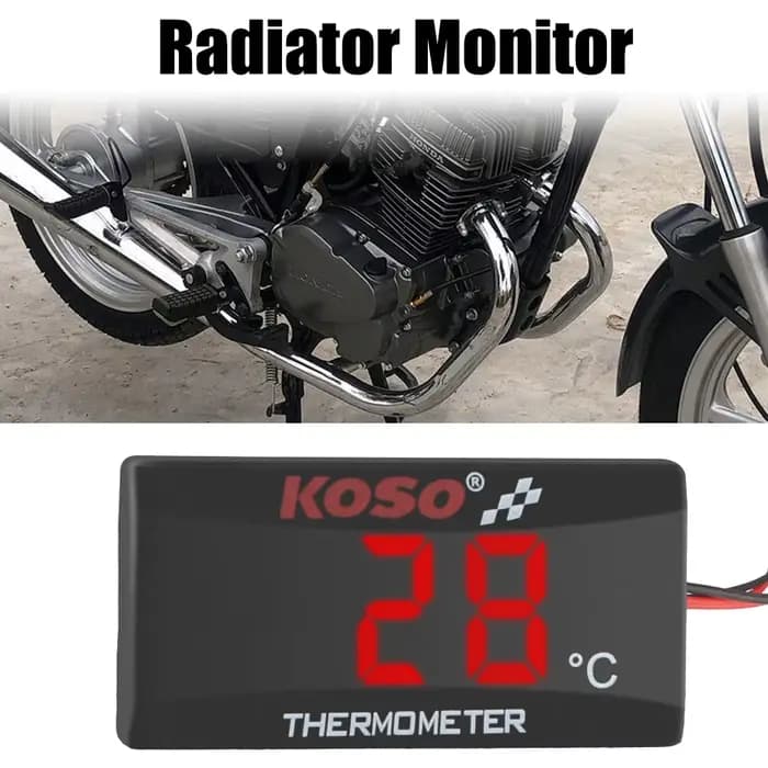 Therye.com Indicateur de température de moto avec capteurs, eau précieuse, rénovation, compteur d'io