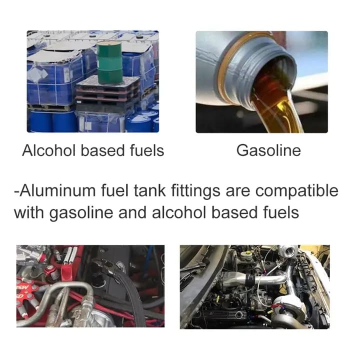 Adaptateur de réservoir de cellule de carburant évasé mâle AN6 AN8 AN10 AN12, raccord de cloison dro