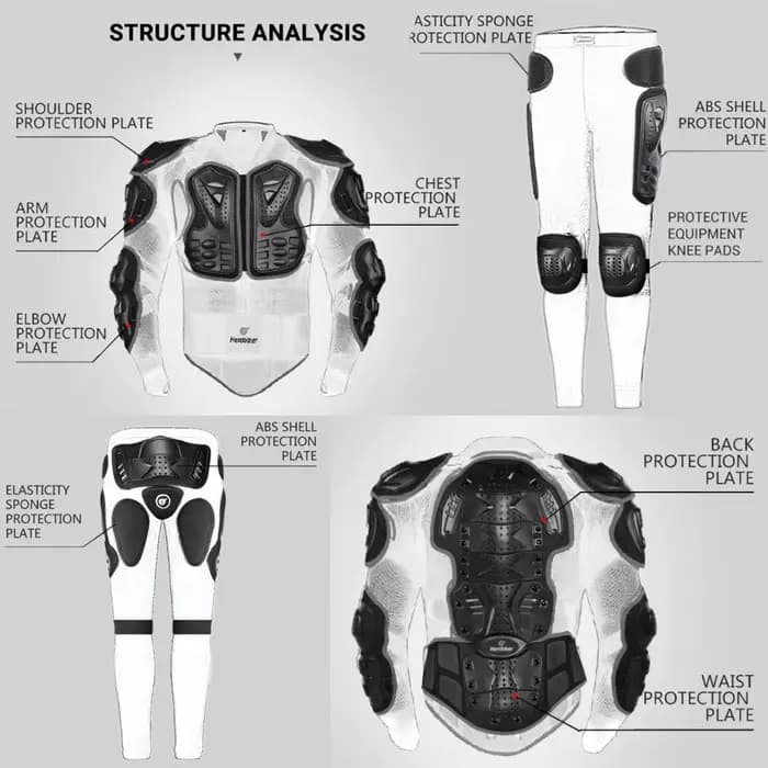 Armure de Moto Certification CE Motocross poitrine dos protecteur Moto Protection corps armure équit