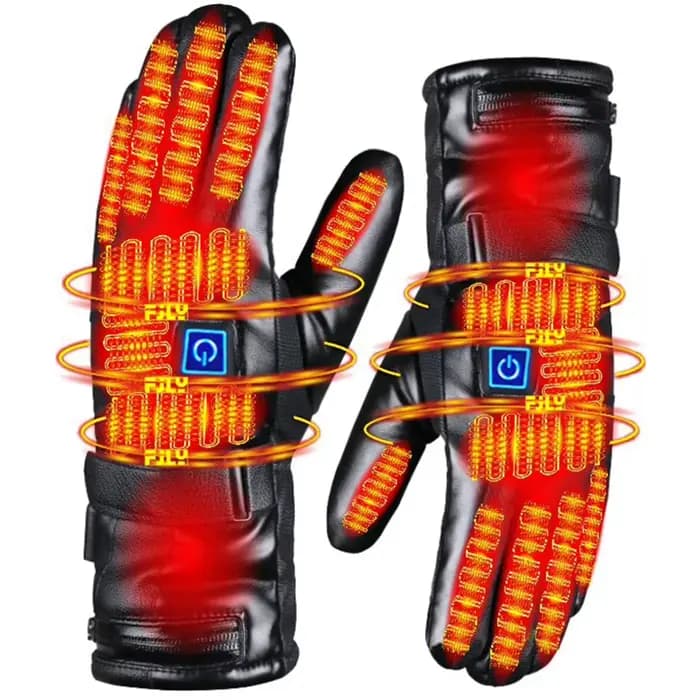 Gants Thermiques Imperméables et Rechargeables pour Moto, Vélo, Pêche, Ski, Chaud, Hiver