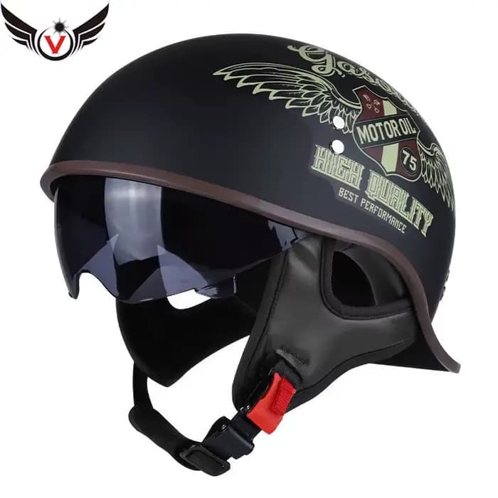 AD rétro Moto demi casque quatre saisons pour Harley Moto casque visage ouvert Moto Crash casques Ca