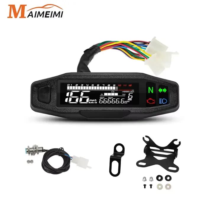 Compteur de vitesse numérique universel pour moto, compteur de moto, tachymètre numérique, capteur d