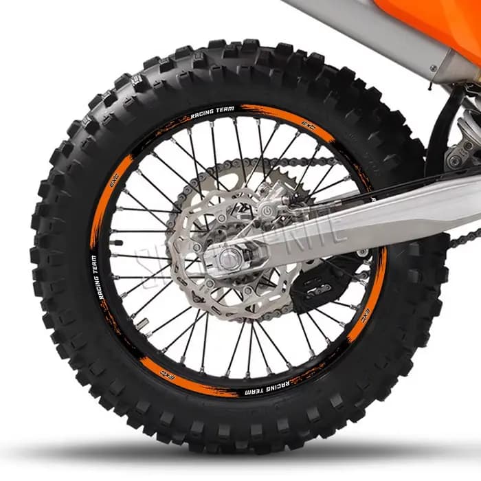 EXC – autocollants réfléchissants pour roues de moto, autocollants de jante, bande à rayures pour KT