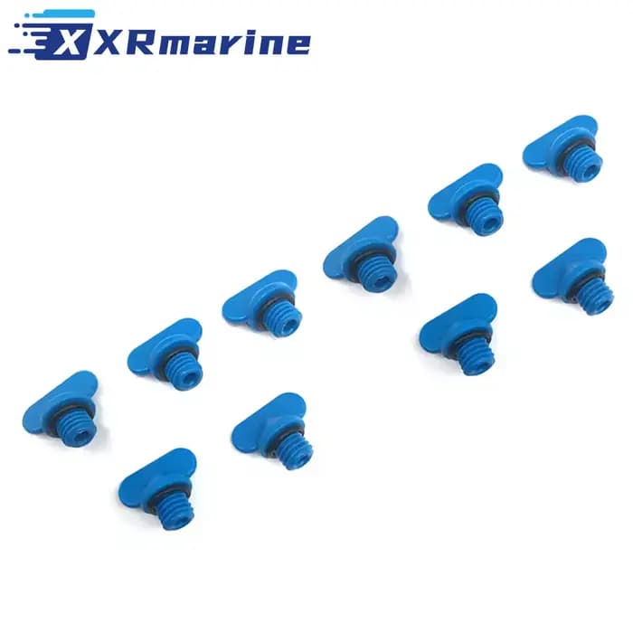 Bouchon bleu de vidange d'eau pour collecteur d'échappement, 10 paquets, pour MerCruiser 22- 806608 