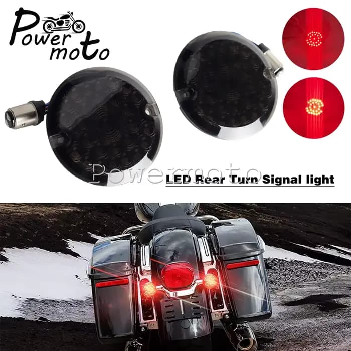 Clignotants LED avant et arrière de 3 1/4 pouces, indicateur pour Harley Heritage Softail Electra Gl
