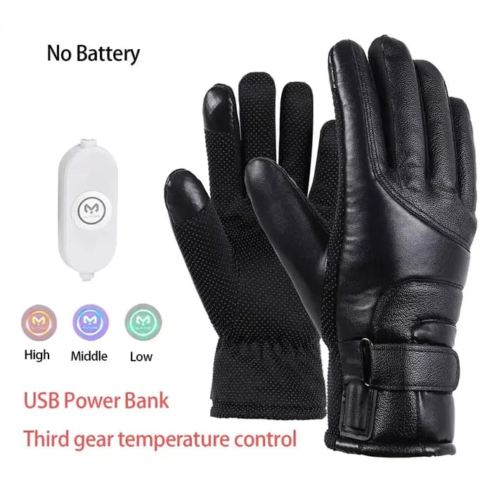 Gants chauffants électriques d'hiver pour hommes, cyclisme en plein air, imperméables, antidérapants