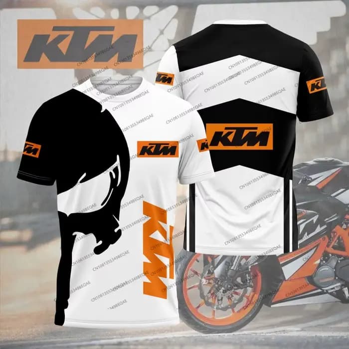 T-shirt de moto pour homme KTM, imprimé 3D, respirant, séchage rapide, décontracté, pour le motocros