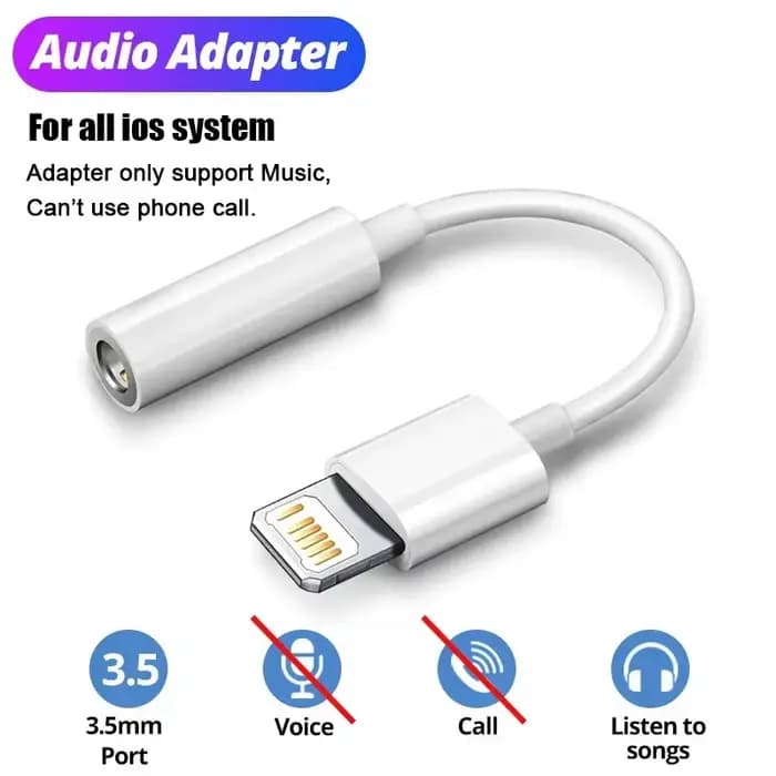 Adaptateur de casque pour éclairage, pour iPhone 11 12 13 14 Pro Max 12Mini SE 2020 XS XR X 8 7 + IO