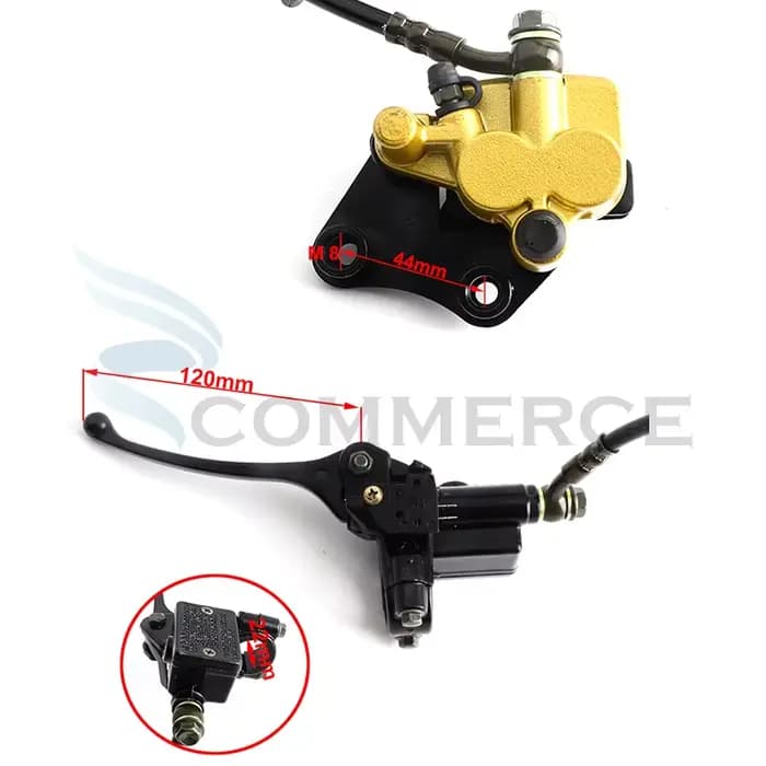 Kit de frein à disque hydraulique avant/arrière de moto, pour la plupart des motos 50cc-125cc, Pit D
