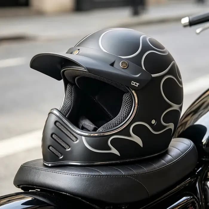 Casque de moto tout-terrain bec d'aigle vintage, casque de croisière spatial, équipement spécialisé 