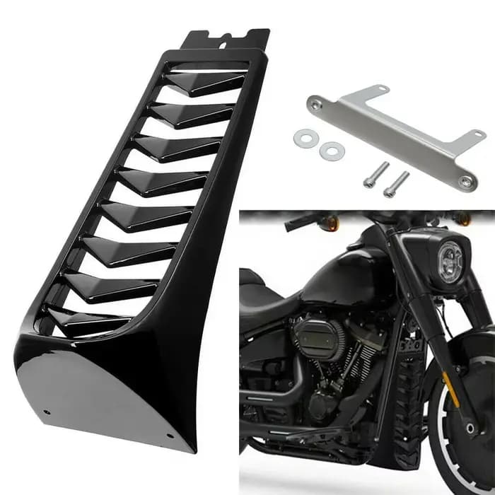 Becquet de carénage de menton avant noir vif pour moto, couvercle de radiateur inférieur pour Harley