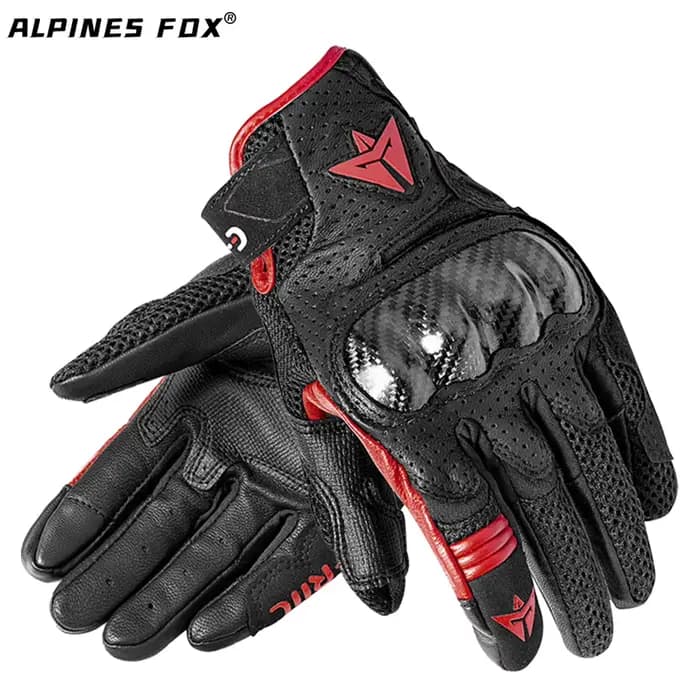 Alpines SMX-1 Moto Gants Étoiles Cuir Ecran Tactile Doigt Complet Knuckle De Protection Course Sur R