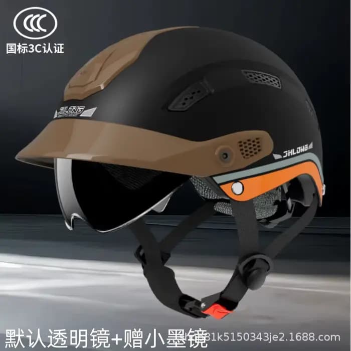 Casque de moto vintage demi-coque respirant pour l'été, pour hommes et femmes, casque ouvert pour sc