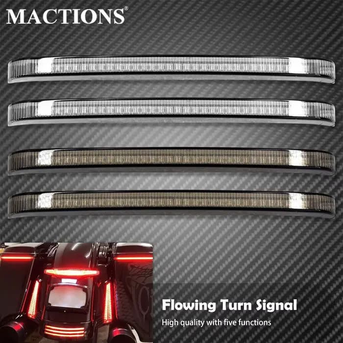 Sac de selle Led pour moto, clignotant coulant, lumière d'accent pour Harley Touring 1997 – 2022 Ele
