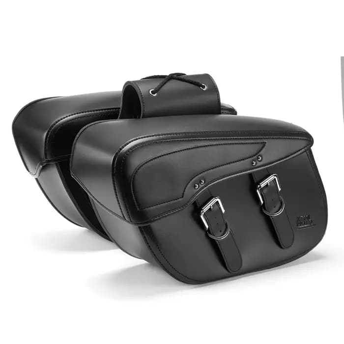 Sacoche de moto en cuir synthétique PU 34L, sacs de selle pour modèles Dyna Softail Touring, sacs de