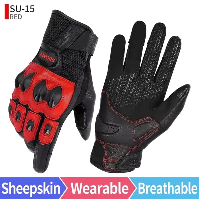 SUOMY SU-15 Cuir Moto Gants Écran Tactile Motocross GufamilMoto Cyclisme Luva MotDynclista