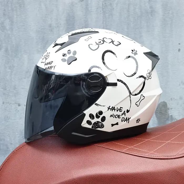 Casque demi-coque rétro ORZ pour hommes et femmes, quatre saisons, double visière, pour vélo électri