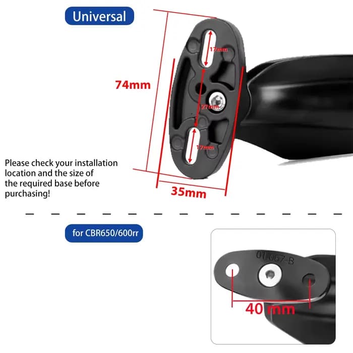 Rétroviseurs de moto modifiés pour Kawasaki Ninja 250 300 400 650 H2 H4, rétroviseur rotatif réglabl