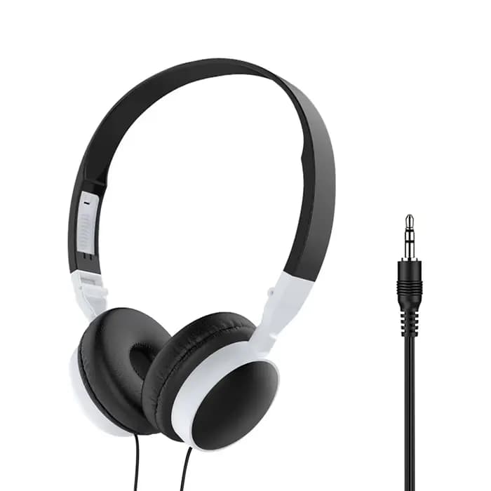 Casque filaire pliable monté sur la tête, écouteur stéréo, écouteur de sport pliable pour téléphone,