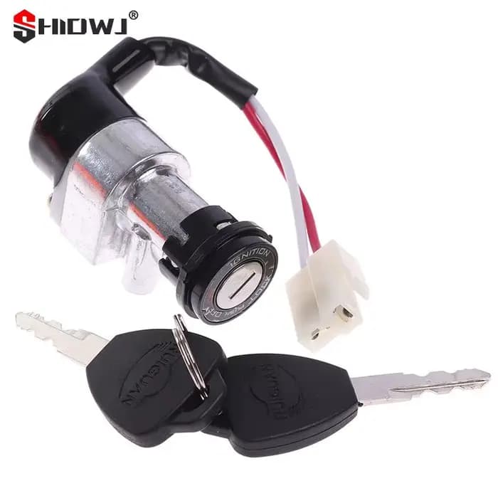 1set Universel Haute Performance Batterie Chargeur Serrure Avec 2 Clés Pour Moto Vélo Électrique Sco