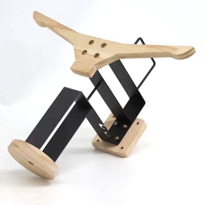 Support mural en bois pour casque et casquette de moto avec fixation murale en acier inoxydable pour