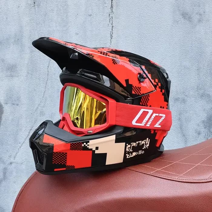 Casque tout-terrain de moto ORZ-903, véhicule électrique entièrement couvert, casque complet de trac
